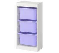 TROFAST Plastic 3 Storage Boxes with frame Children's Toy Boxes Chest Drawers