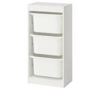 TROFAST Plastic 3 Storage Boxes with frame Children's Toy Boxes Chest Drawers