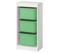 TROFAST Plastic 3 Storage Boxes with frame Children's Toy Boxes Chest Drawers