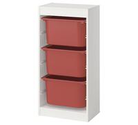 TROFAST Plastic 3 Storage Boxes with frame Children's Toy Boxes Chest Drawers