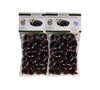 TrofoPlan Greek Kalamata Olives 2 x 200 g Vacuum-Sealed Packs | Authentic Black Olives from Kalamata, Greece | Vegan & Vegetarian Friendly