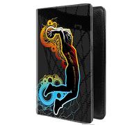 TROFUNG PU Leather Passport Holder Travel Wallet RFID Blocking Card Case Cover With Unique Pattern (Basketball Player-1)