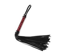 TROGN 1 Pc Horse Whip PU Leather Handle Flogger Equestrian Teaching Training Riding Whips Tool Training Horse Whip Real Riding Cowhide