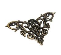 TROGN 1pcs Triangle Archaize Angle Chinese Antique Angle Brass Fittings Corner Box Jewelry Wood
