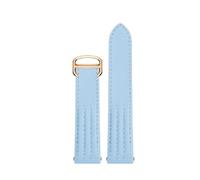 TROGPYXG 19 20mm FKM Rubber Strap Compatible With Cartier Roadster Series Quick Release Fluororubber Wristband W6206018 W6206017 Watchband Men(Sky blue-rose gold,20mm)