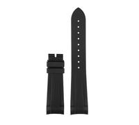 TROGPYXG 22mm Curved End Rubber Watch Band Compatible With Tudor Black Bay 58 Bronze - Soft Silicone Strap, Red Floral Pattern(Black-no clasp)