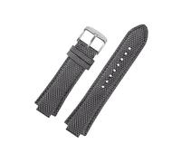 TROGPYXG 26 * 14mm Nylon Canvas Leather Bottom Watchband Compatible With Casio Heart Of Steel Edifice Series GST-B400 EFB-680 ECB-10D Strap Bracelet(Olive Flak,26.12mm)
