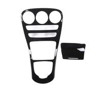 TROGPYXG 2Pcs Compatible with Mercedes C GLC 15-18 Car Center Console Gear Shift Panel Cover Trim Carbon Fiber Pattern(Black)