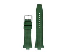 TROGPYXG 9mm*26mm FKM Fluoro Rubber Watch Strap Quick Release Convex Sport Band Compatible With Citizen NJ0150 NJ0151 ME Color Series(Green)