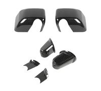 TROGPYXG ABS 2/4Doors Rearview Mirror Shell Decoration Cover Trim Sticker Compatible With Jeep Wrangler JK 2007-2017 Car Exterior Accessories(Carbon Fiber 6 PCS)