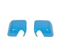 TROGPYXG ABS 2/4Doors Rearview Mirror Shell Decoration Cover Trim Sticker Compatible With Jeep Wrangler JK 2007-2017 Car Exterior Accessories(Light Blue 2 PCS)