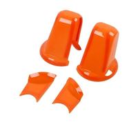 TROGPYXG ABS 2/4Doors Rearview Mirror Shell Decoration Cover Trim Sticker Compatible With Jeep Wrangler JK 2007-2017 Car Exterior Accessories(Orange 4 PCS)