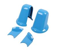 TROGPYXG ABS 2/4Doors Rearview Mirror Shell Decoration Cover Trim Sticker Compatible With Jeep Wrangler JK 2007-2017 Car Exterior Accessories(Light Blue 4 PCS)
