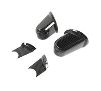 TROGPYXG ABS 2/4Doors Rearview Mirror Shell Decoration Cover Trim Sticker Compatible With Jeep Wrangler JK 2007-2017 Car Exterior Accessories(Carbon Fiber 4 PCS)