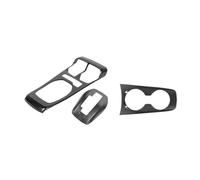 TROGPYXG ABS Car Front Drink Cup Holder Gear Shift Decoration Cover Kit Trim Compatible With Camaro 2010-2015 Interior Accessories(3 pcs Carbon Fiber)
