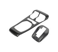 TROGPYXG ABS Car Front Drink Cup Holder Gear Shift Decoration Cover Kit Trim Compatible With Camaro 2010-2015 Interior Accessories(Carbon Fiber Grain E)