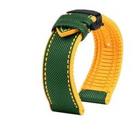 TROGPYXG Compatible With Citizen Blue Angel Men Wave Watch Strap AT8020-54L/8020-03L/JY8078 Carbon Fiber Patterned Nlon+Rubber Watchband 22mm 23mm(MULTI,24mm)