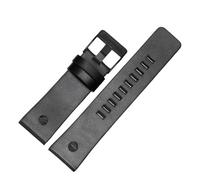 TROGPYXG Compatible With Diesel Cowhide Watch Strap Men DZ4323 DZ1657 DZ4318 Lychee Pattern Plain Wristband Calfskin Watchband 22 24 26 27 28 30mm(B black-black,28mm)