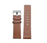 TROGPYXG Compatible With Diesel Leather Watch Strap DZ7311 DZ7332 DZ7314 DZ1405 4323 4318 WatchBand Black Brown 22 24 26 28 30 32mm Bracelet(Light brown steel,Width 32mm)