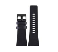 TROGPYXG Compatible With Diesel Leather Watch Strap DZ7311 DZ7332 DZ7314 DZ1405 4323 4318 WatchBand Black Brown 22 24 26 28 30 32mm Bracelet(Black black buckle,Width 28mm)