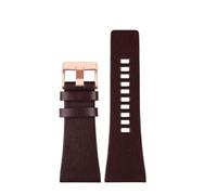 TROGPYXG Compatible With Diesel Leather Watch Strap DZ7311 DZ7332 DZ7314 DZ1405 4323 4318 WatchBand Black Brown 22 24 26 28 30 32mm Bracelet(Dark brown RG,Width 26mm)