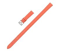 TROGPYXG Compatible With Hermes HEURE HW036801 Wrist Calf Leather Double Tour Watch Bands Lady Fashion Straps with Buckle(Orange with clasp,16mm)