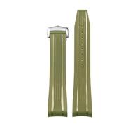 TROGPYXG Compatible With Longines Conquest HydroConquest L3.790 L3.890 41/43MM Dial Sports Diving Watch Strap(Green-silver,22MM-43MM dial)