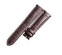 TROGPYXG Compatible With LONGINES MASTER COLLECTION L2.628/L2.673 COWHIDE LEATHER WATCH STRAP(White Black,15mm)