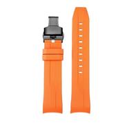 TROGPYXG Compatible With Tissot 1853 T120/T120417A- FKM Rubber Watch Band-Curved End Silicone Strap For Men, Dive-Ready Durable Replacement(Orange black,21mm)
