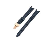 TROGPYXG Compatible With Tissot T094 Flamingo Women's Watch Strap 1853 Concave Interface Style Leather Cowhide Accessory 12mm(Dark Blue(LG)-RS-B1)