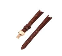 TROGPYXG Compatible With Tissot T094 Flamingo Women's Watch Strap 1853 Concave Interface Style Leather Cowhide Accessory 12mm(Brown(ZJ)-RS-B1)