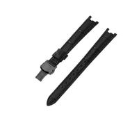 TROGPYXG Compatible With Tissot T094 Flamingo Women's Watch Strap 1853 Concave Interface Style Leather Cowhide Accessory 12mm(Black(ZJ)-BK-B1)