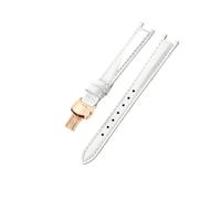 TROGPYXG Compatible With Tissot T094 Flamingo Women's Watch Strap 1853 Concave Interface Style Leather Cowhide Accessory 12mm(White(LG)-RS-B1)