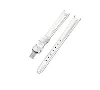 TROGPYXG Compatible With Tissot T094 Flamingo Women's Watch Strap 1853 Concave Interface Style Leather Cowhide Accessory 12mm(White(LG)-ST-B1)