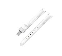 TROGPYXG Compatible With Tissot T094 Flamingo Women's Watch Strap 1853 Concave Interface Style Leather Cowhide Accessory 12mm(White(ZJ)-ST-B1)