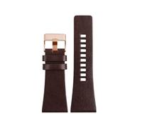 TROGPYXG Cowhide Strap Compatible With DIESEL Watchband Fit DZ7312 DZ4323 DZ7257 DZ4343 With Stainless Steel Pin Buckle Bands(Dark brown rose,32mm)