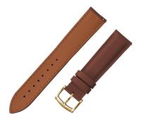 TROGPYXG FKM Sailcloth Watch Strap Qucik Release Leather Strap Watch Butterfly Buckle Band Compatible With Citizen(Brown-Gold Buckle,20mm)