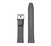 TROGPYXG FKM Texture Watch Band Quick Release FKM Rubber And FKM Hybrid Watch Strap Compatible With Diving Watches(Black Grey 1,19mm)