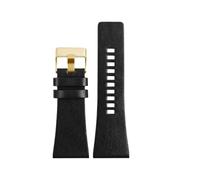 TROGPYXG Lea/ther Wrist Band Compatible With Diesel DZ4519 DZ7408 DZ4280 DZ4343 Watch Strap 22mm 24mm 26mm 28mm 30mm 32mm 34mm Men's Bracelet(Black gold buckle,28mm)