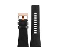 TROGPYXG Lea/ther Wrist Band Compatible With Diesel DZ4519 DZ7408 DZ4280 DZ4343 Watch Strap 22mm 24mm 26mm 28mm 30mm 32mm 34mm Men's Bracelet(Black rose buckle,22mm)