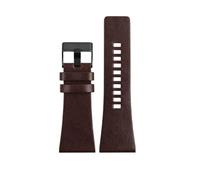 TROGPYXG Lea/ther Wrist Band Compatible With Diesel DZ4519 DZ7408 DZ4280 DZ4343 Watch Strap 22mm 24mm 26mm 28mm 30mm 32mm 34mm Men's Bracelet(Dark brown black,30mm)