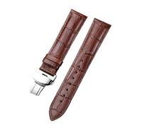 TROGPYXG Leather Strap Compatible With Tissot Le Locle T41 T006 PRC200 Watch Wrist Belt Bracelet 1853 Watchband Men 19MM 20MM 21MM 22MM(Brown-silver,19mm)