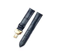 TROGPYXG Leather Strap Compatible With Tissot Le Locle T41 T006 PRC200 Watch Wrist Belt Bracelet 1853 Watchband Men 19MM 20MM 21MM 22MM(Blue-gold,20mm)