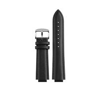 TROGPYXG Leather Watch Strap Compatible With Casio EFB-680 GSTB400 GST-B400/B200 ECB-10YD Modification Watchband 24x14mm Bracelet Black Blue(Black-silver A,24X12mm)