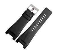 TROGPYXG Leather Watch Strap Compatible With Diesel DZ1216 DZ1273 DZ4246 DZ4247DZ287 Watch Bracelet Mens Watchband Wristwatches Band(BlackB silver buckle)