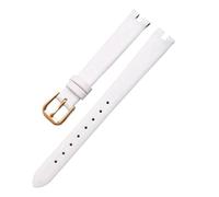 TROGPYXG Leather Watch Strap Compatible With Tissot 1853 Notch Strap Flamenco Series T003 Belt Women's T009a Watchband 8mm 10 Mm12mm(White-gold,8mm-3mm)