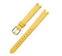 TROGPYXG Leather Watch Strap Compatible With Tissot 1853 Notch Strap Flamenco Series T003 Belt Women's T009a Watchband 8mm 10 Mm12mm(Yellow-gold,12mm-3mm)