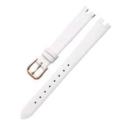 TROGPYXG Leather Watch Strap Compatible With Tissot 1853 Notch Strap Flamenco Series T003 Belt Women's T009a Watchband 8mm 10 Mm12mm(White-rosegold,10mm-3mm)