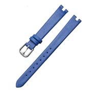 TROGPYXG Leather Watch Strap Compatible With Tissot 1853 Notch Strap Flamenco Series T003 Belt Women's T009a Watchband 8mm 10 Mm12mm(Blue-silver,12mm-3mm)