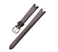 TROGPYXG Leather Watch Strap Compatible With Tissot 1853 Notch Strap Flamenco Series T003 Belt Women's T009a Watchband 8mm 10 Mm12mm(Brown-silver,8mm-3mm)